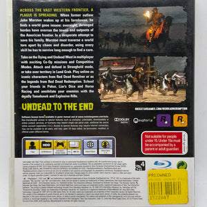 Playstation 3 Red Dead Redemption Undead Nightmare Video Game with Manual