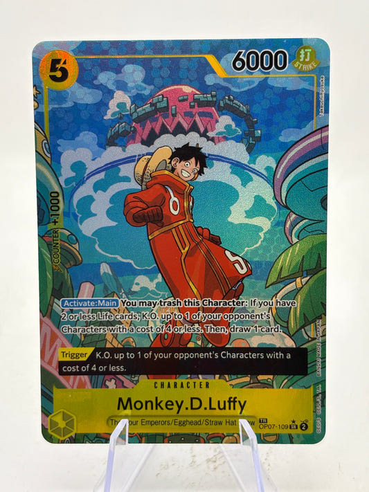 One Piece TCG OP07 - Monkey D Luffy OP07-109 SR* Alt Art Treasure Rare NM