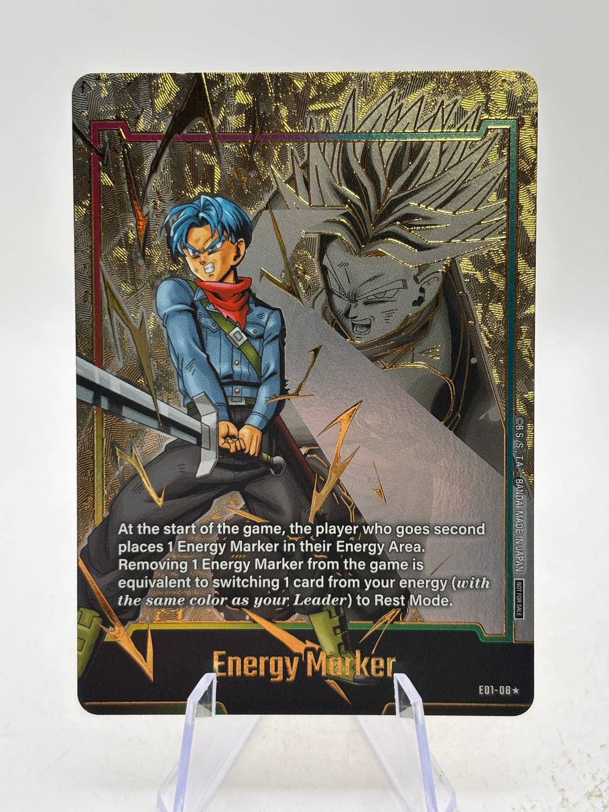 Dragon Ball Super Fusion World - Energy Marker Future Trunks E01-08 Alt Art NM image 1