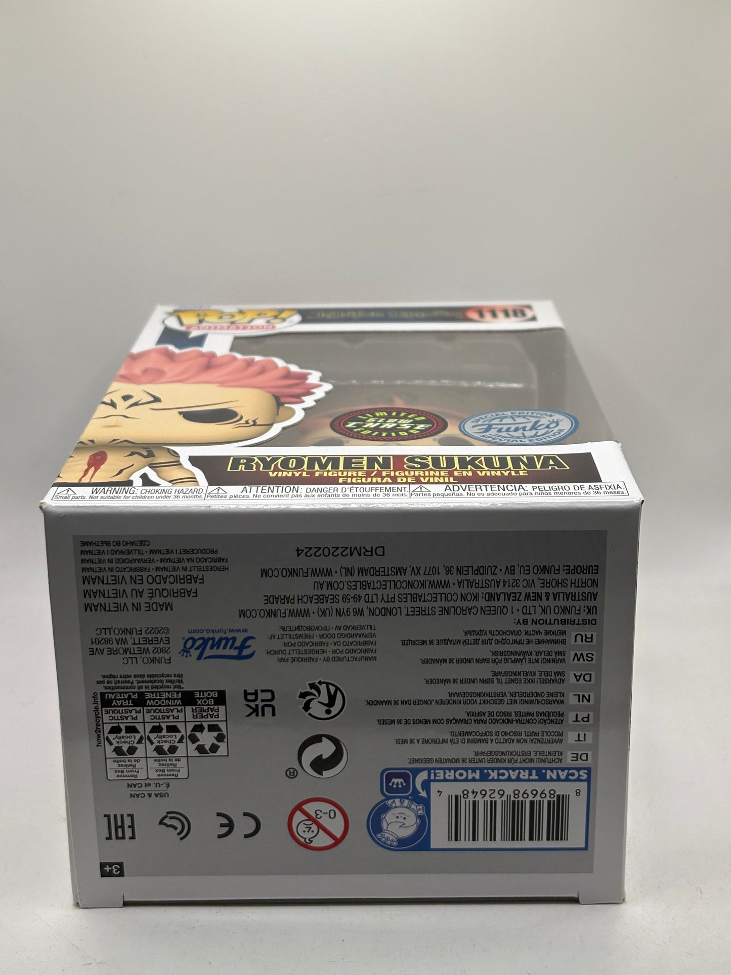 Funko POP! Animation Jujutsu Kaisen #1118 Ryomen Sukuna Limited Glow Chase FRENLY BRICKS - Open 7 Days