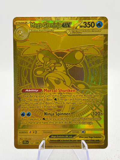 Pokemon TCG Chaos Rising - Mega Greninja EX 122/086 Gold LP