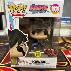 Funko Pop Vinyl 1036 Kawaki Boruto Anime Exclusive GITD FRENLY BRICKS - Open 7 Days