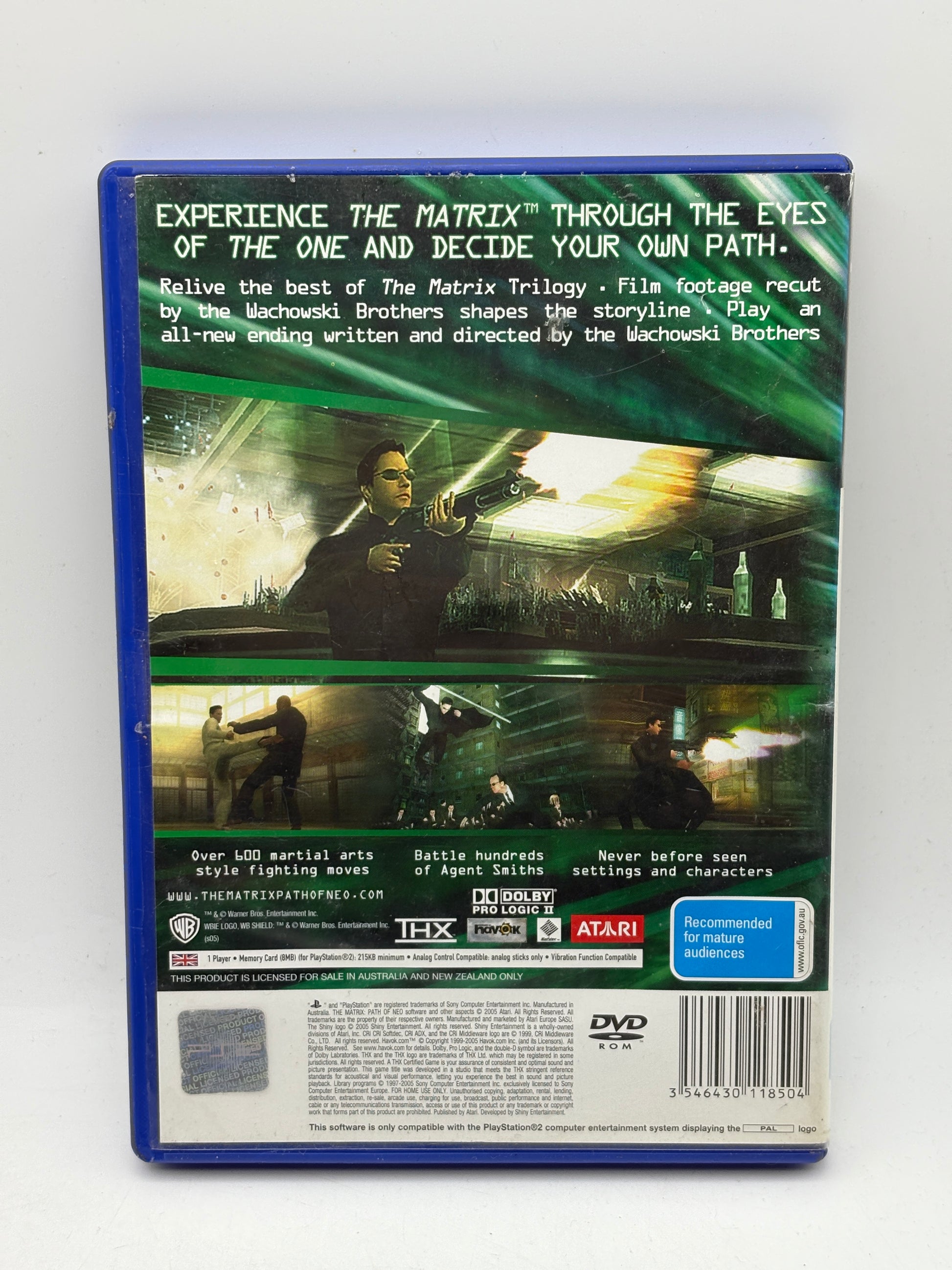 Sony Playstation 2 The Matrix Path Of Neo Video Game with Manual