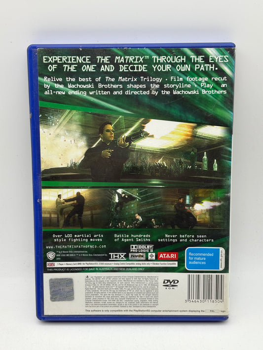 Sony Playstation 2 The Matrix Path Of Neo Video Game with Manual