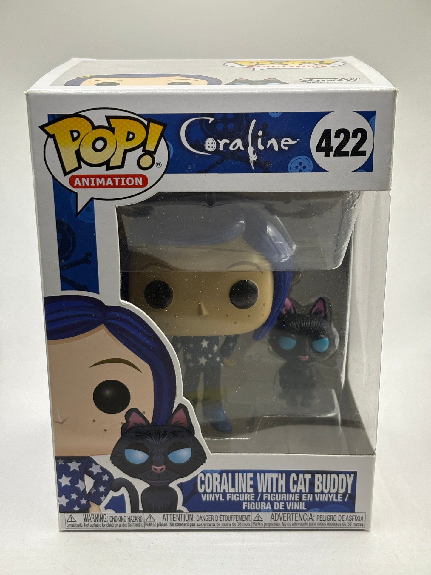 Funko POP! Animation Coraline #422 Coraline with Cat Buddy Vinyl Figure FRENLY BRICKS - Open 7 Days