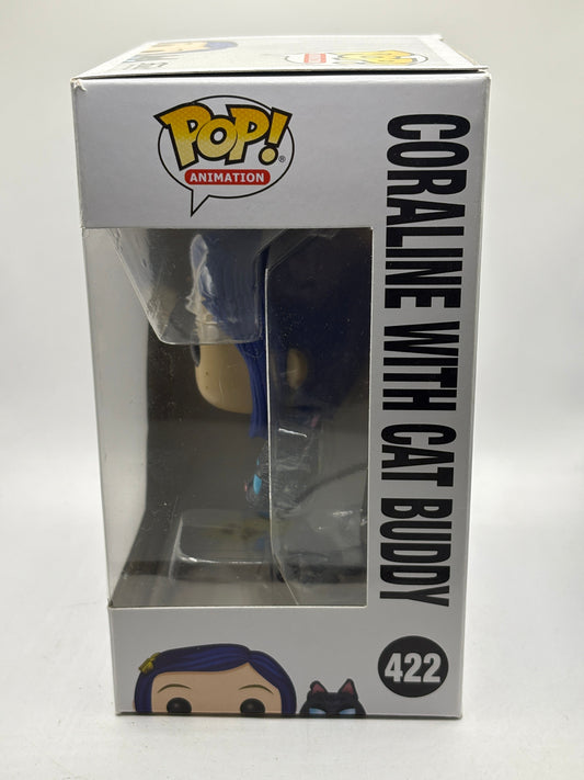 Funko POP! Animation Coraline #422 Coraline with Cat Buddy Vinyl Figure FRENLY BRICKS - Open 7 Days