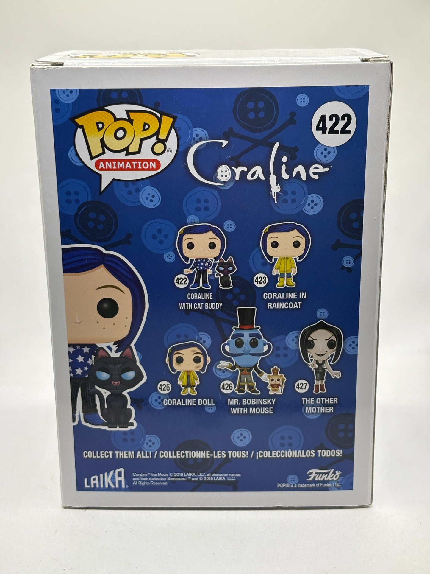 Funko POP! Animation Coraline #422 Coraline with Cat Buddy Vinyl Figure FRENLY BRICKS - Open 7 Days
