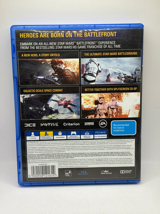 Sony Playstation 4 Star Wars Battlefront 2 Video Game EA