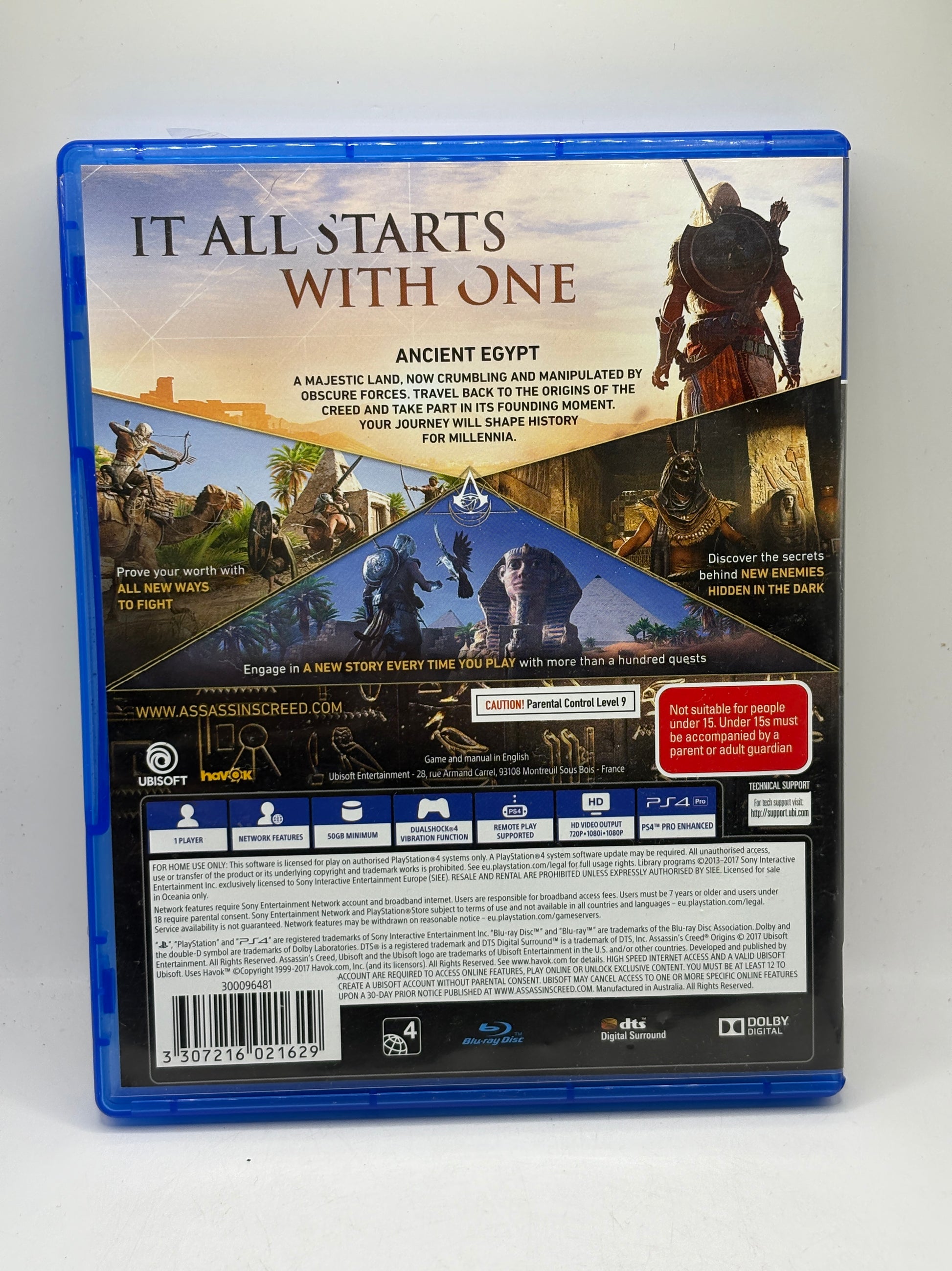 Sony Playstation 4 Assassin’s Creed Origins Video Game with Manual