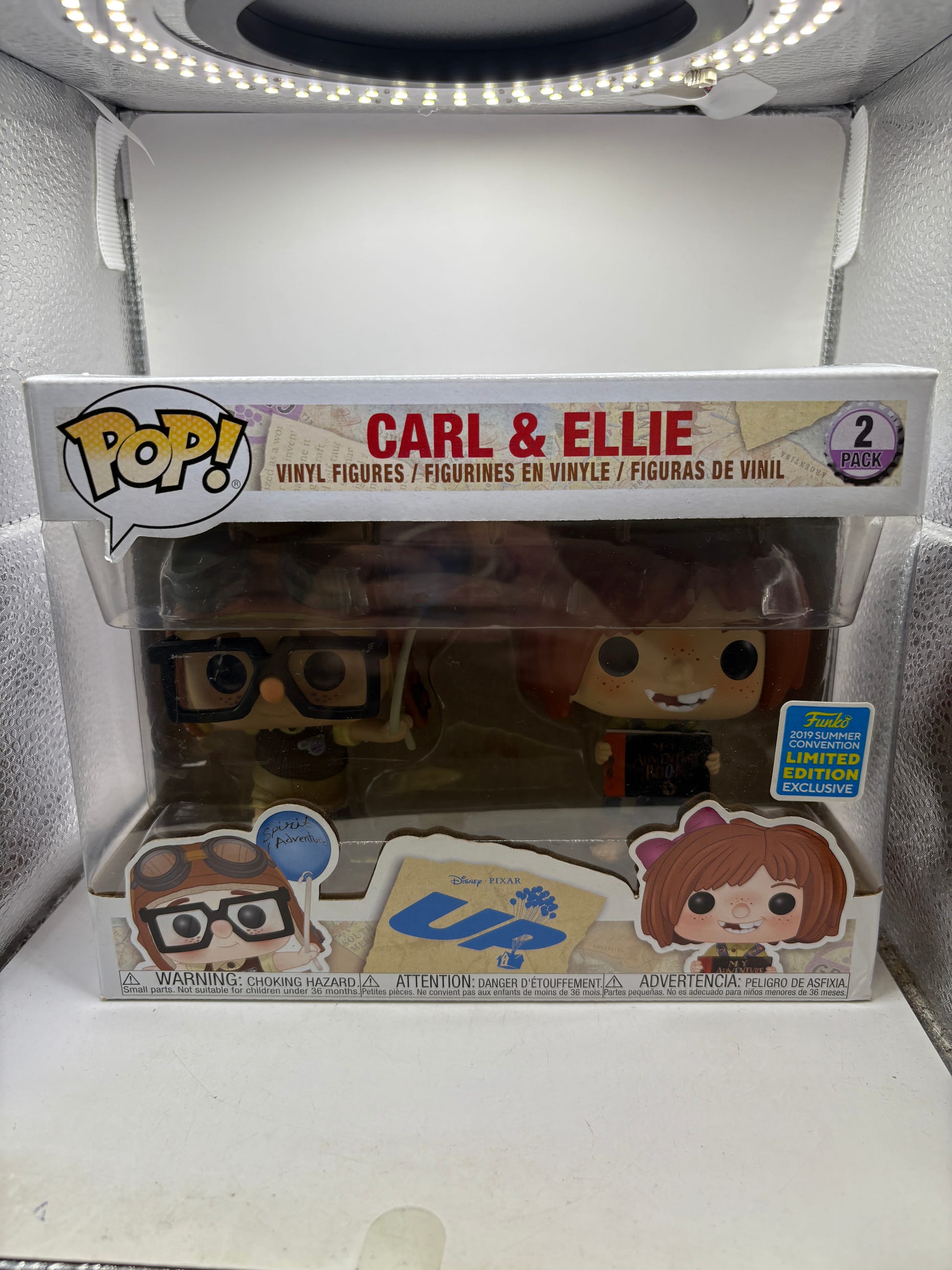 Funko POP! Disney UP 2 Pack Carl & Ellie 2019 Summer Limited Edition Sun DMG image 1