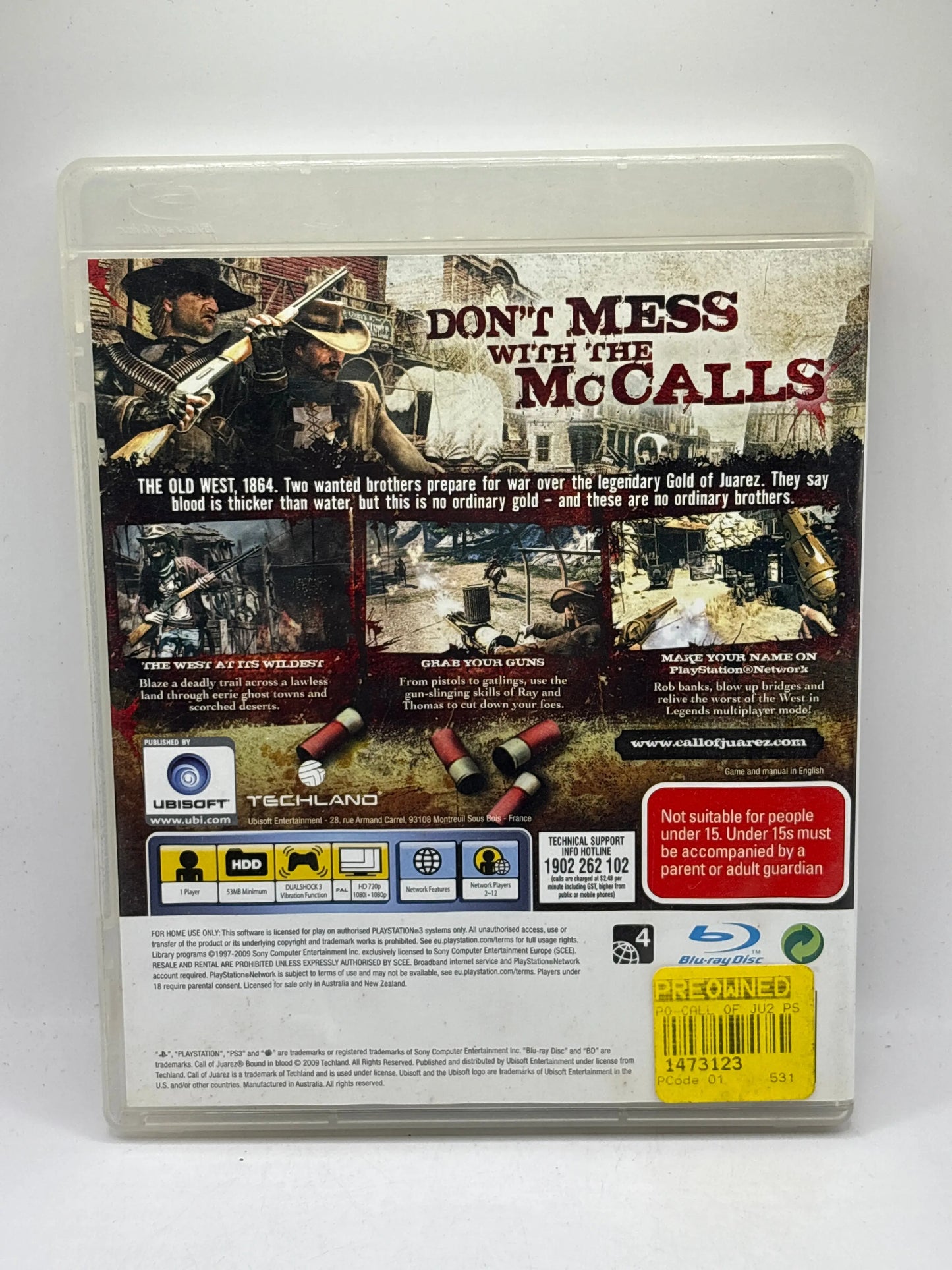 Sony Playstation 3 Call of Juarez Bound in Blood Video Game FRENLY BRICKS - Open 7 Days