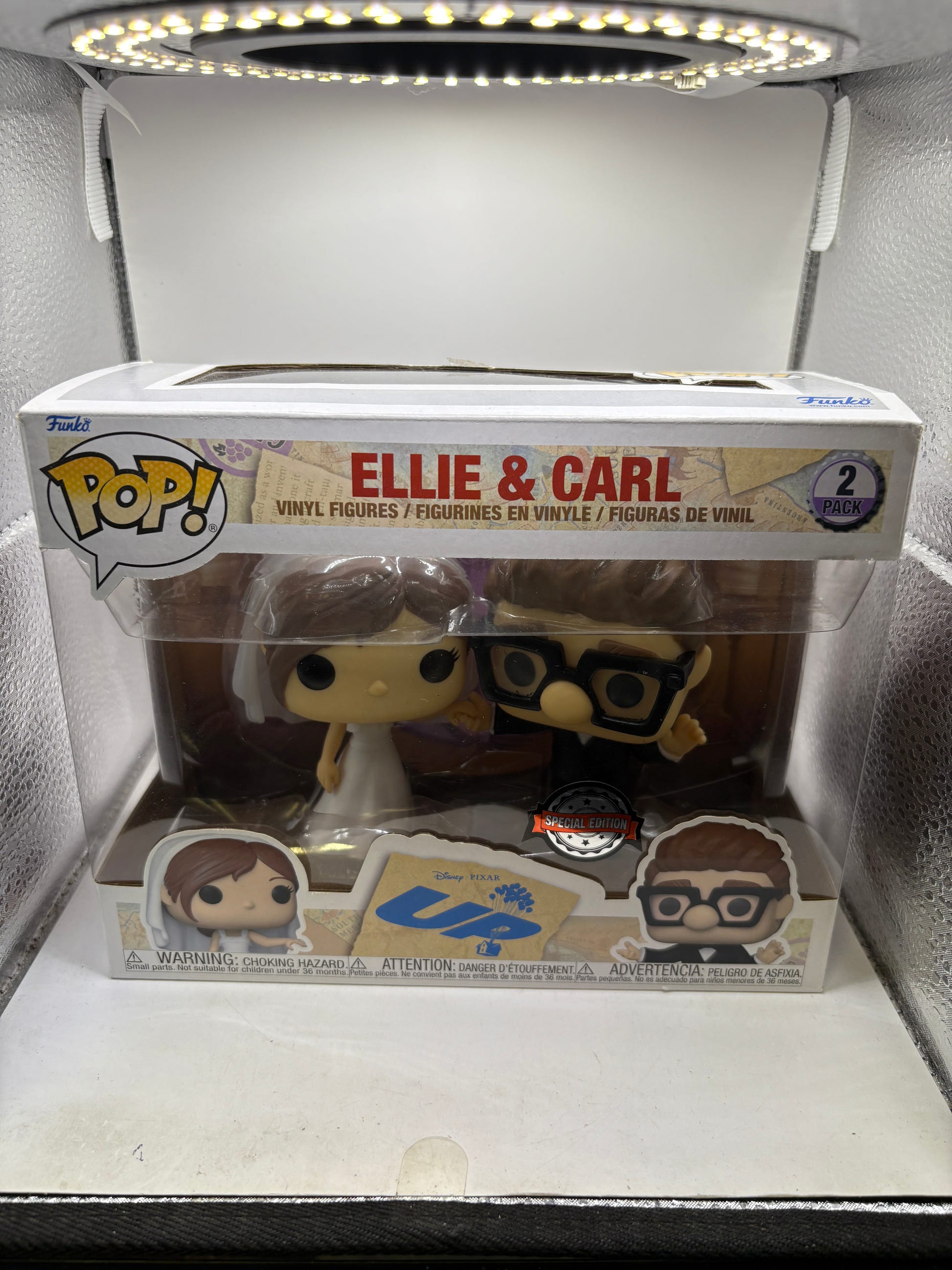 Funko POP! Disney UP 2 Pack Ellie & Carl Special Edition Vinyl Figures image 1
