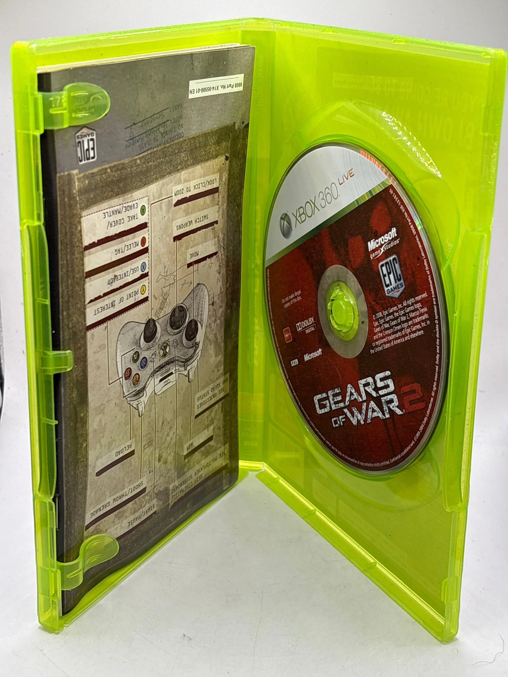Xbox 360 Video Game Gears of War 2 with Manuals FRENLY BRICKS - Open 7 Days