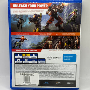 Sony Playstation 4 Anthem Video Game with Manual
