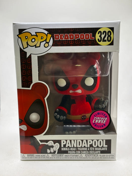 Funko POP! Deadpool #328 Pandapool Limited Flocked Chase Bobble Head