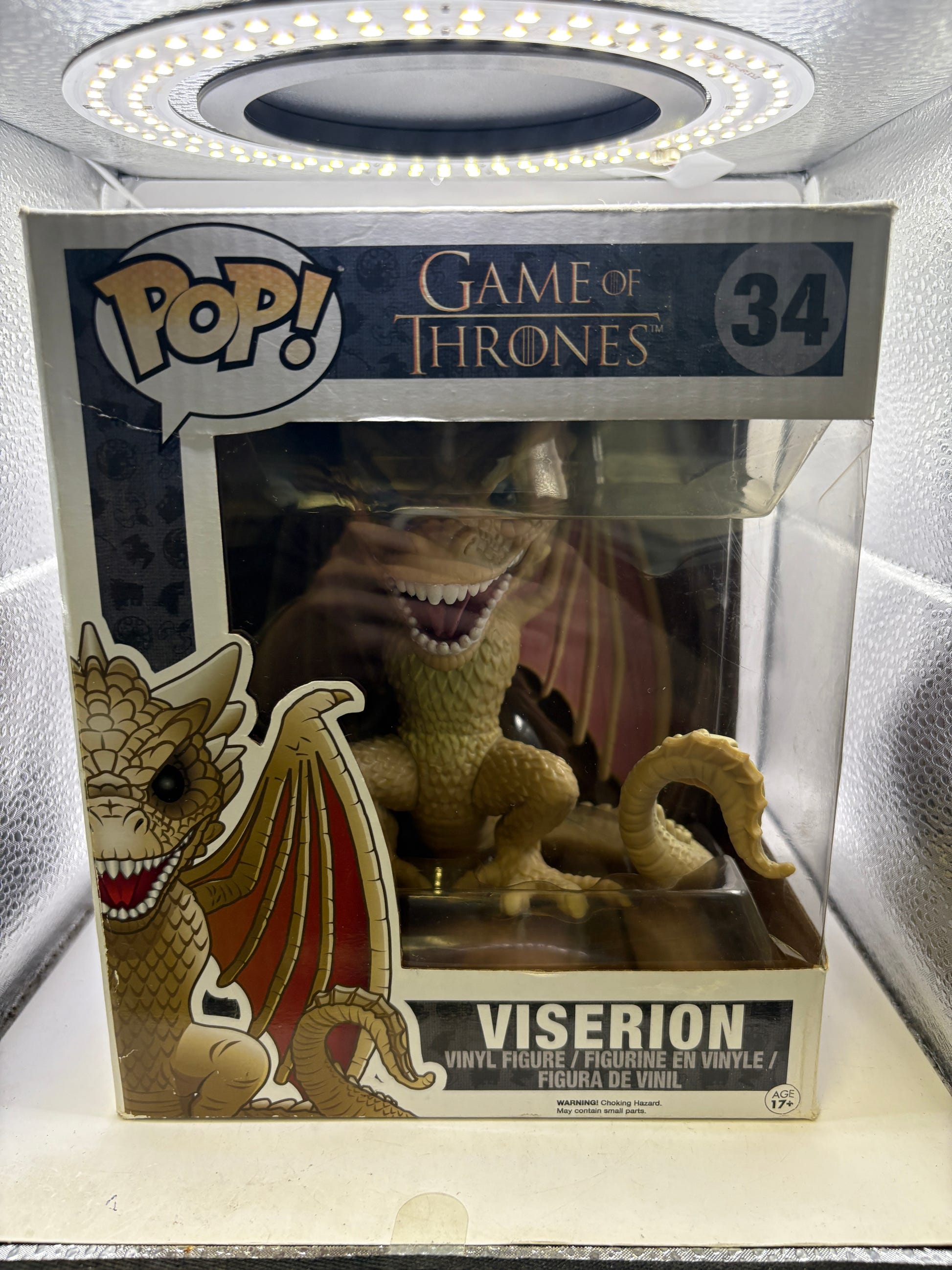 Funko POP! Game of Thrones #34 Viserion Vinyl Figure Box DMG image 1