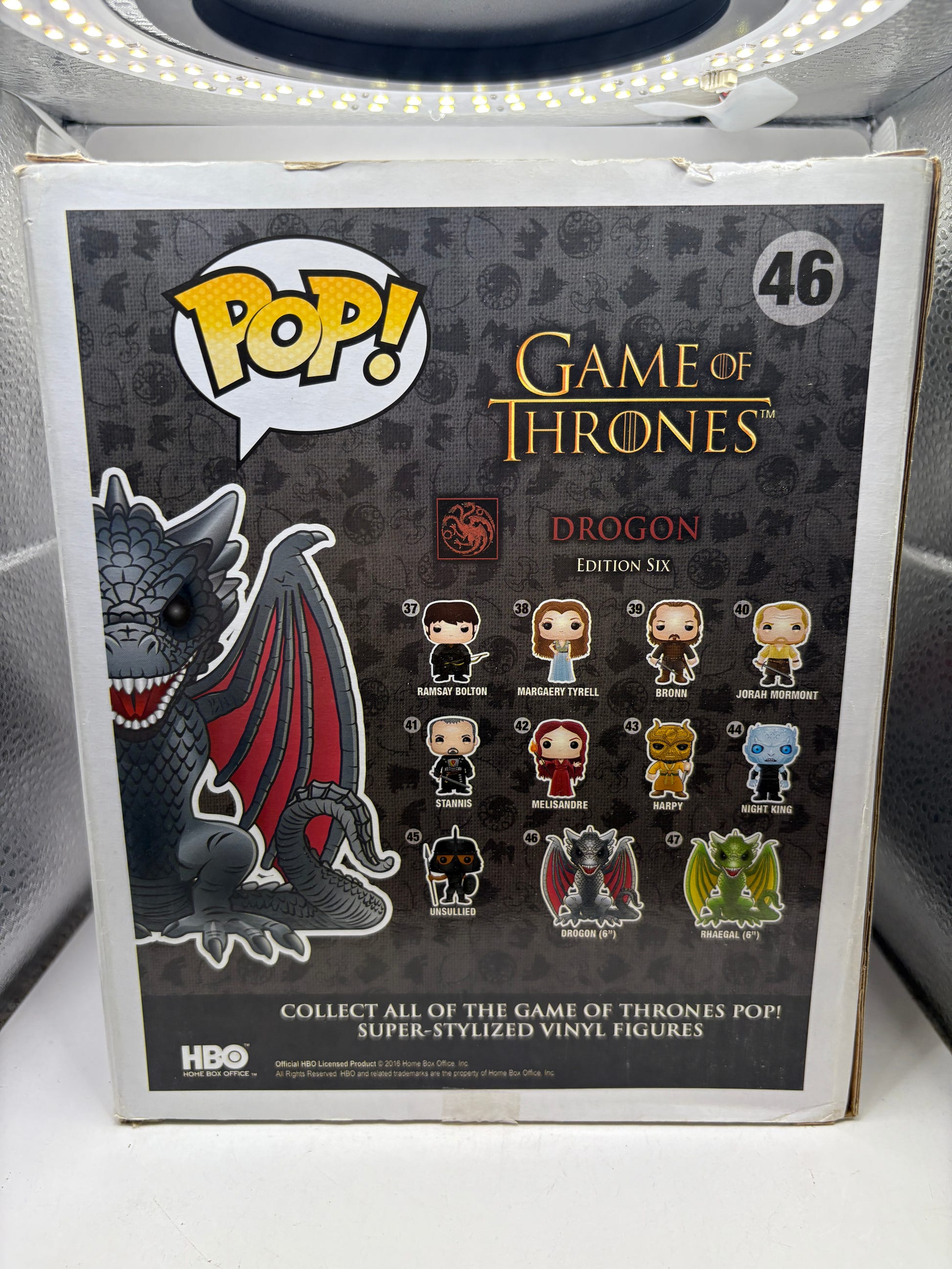 Funko POP! Game of Thrones #46 Drogon Vinyl Figure Box DMG image 3