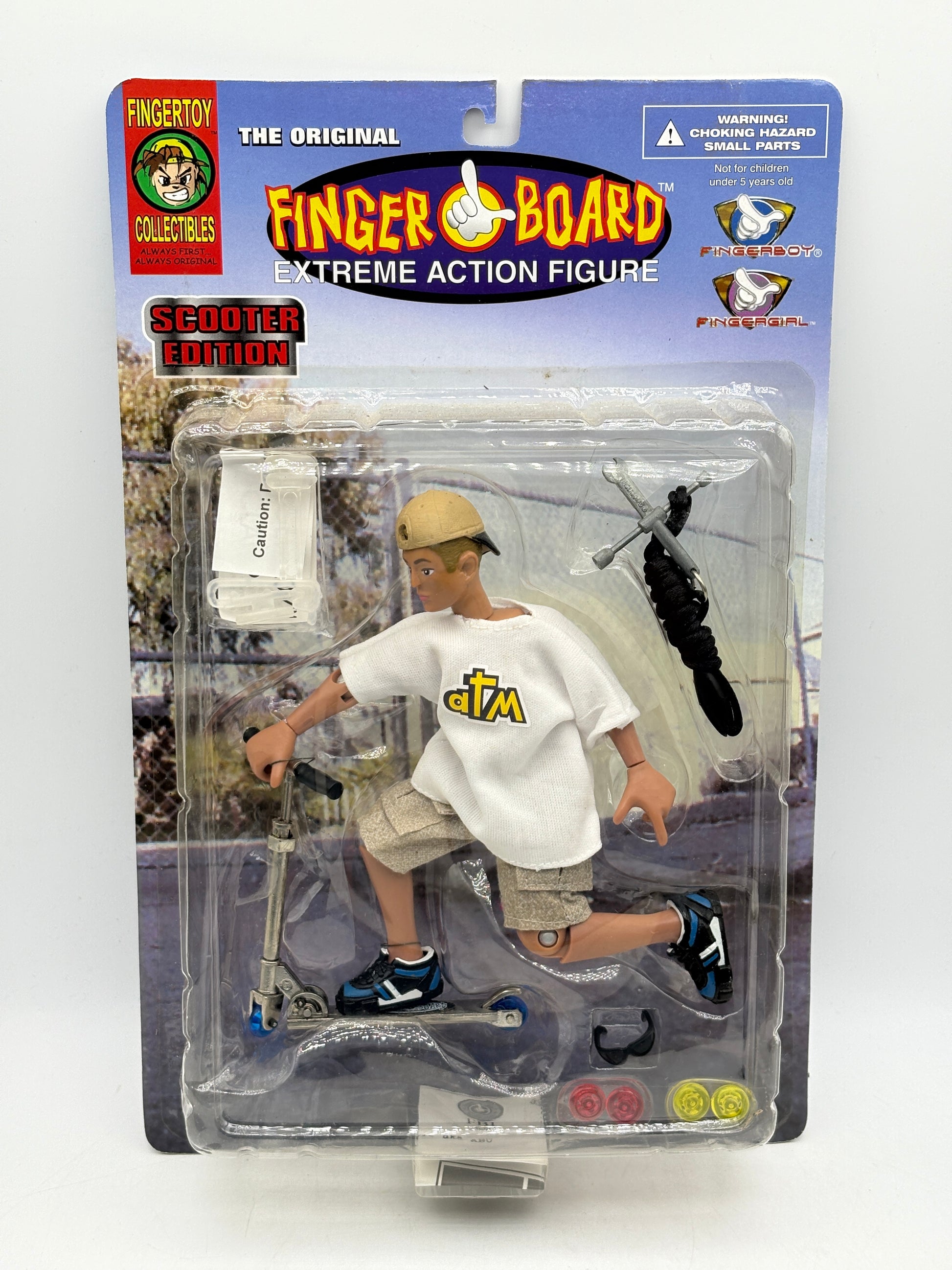 Vintage Finger Board Extreme Action Figure Scooter Edition (Black Rope)