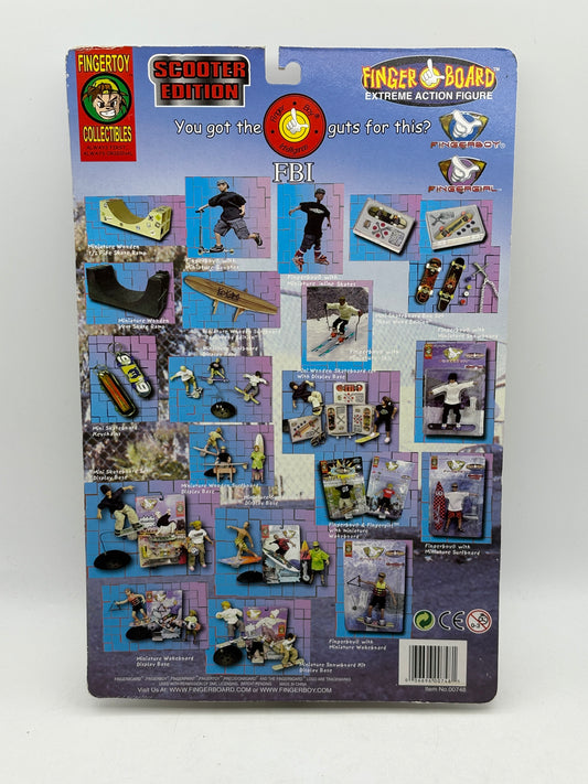 Vintage Finger Board Extreme Action Figure Scooter Edition (Red Rope)