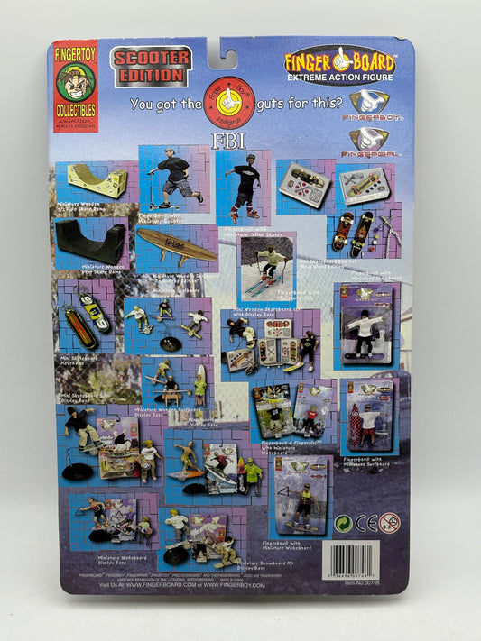 Vintage Finger Board Extreme Action Figure Scooter Edition (Blue Rope)