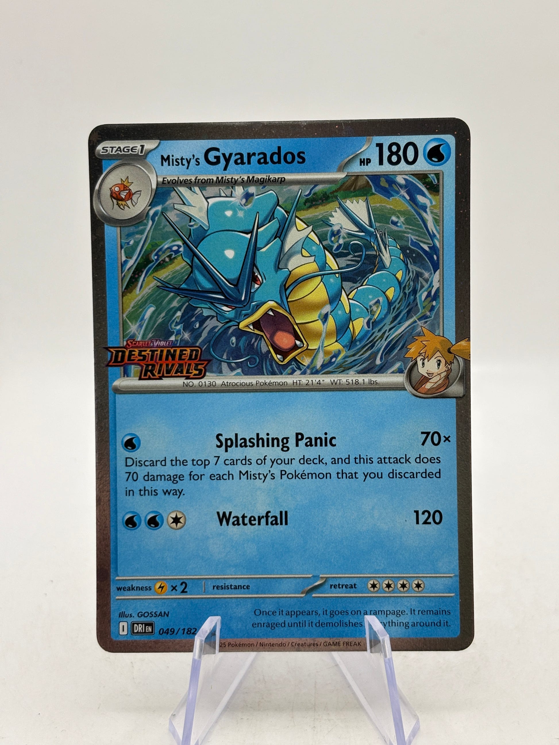 Pokemon TCG Destined Rivals - Misty’s Gyarados 049/182 Stamped (3) NM image 1