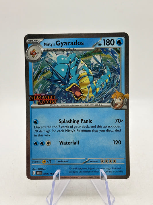 Pokemon TCG Destined Rivals - Misty's Gyarados 049/182 Stamped (3) NM