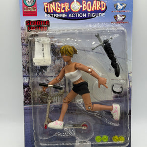 Vintage Finger Board Extreme Action Figure Scooter Edition Girl (Black Rope)