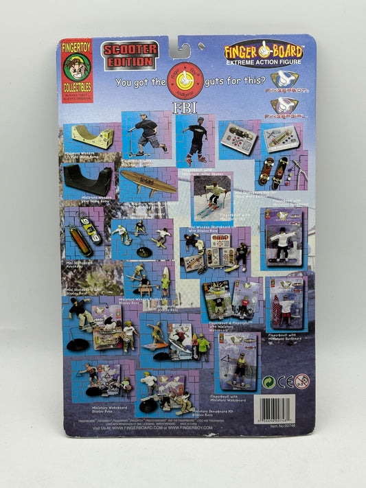 Vintage Finger Board Extreme Action Figure Scooter Edition Girl (Black Rope)