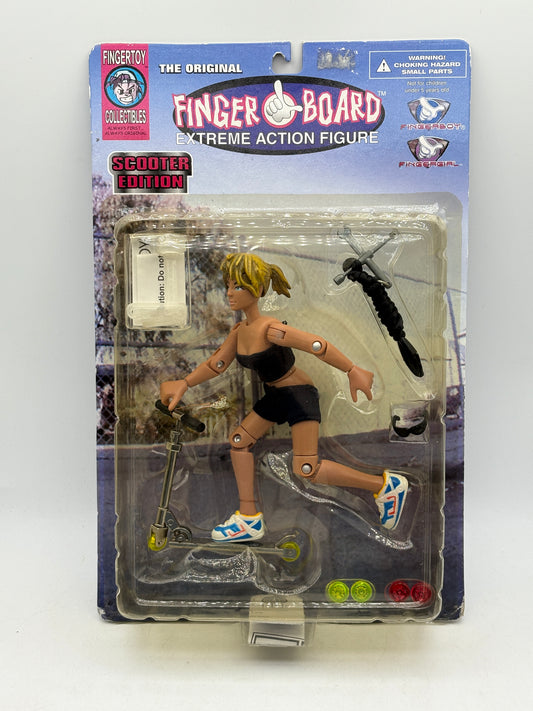 Vintage Finger Board Extreme Action Figure Scooter Edition Girl (Black Rope) (1)