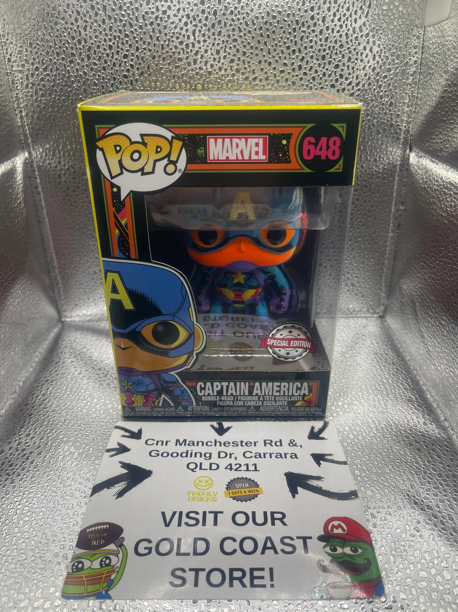 Pop Vinyl Figure - Marvel - Captain America - #648 FRENLY BRICKS - Open 7 Days