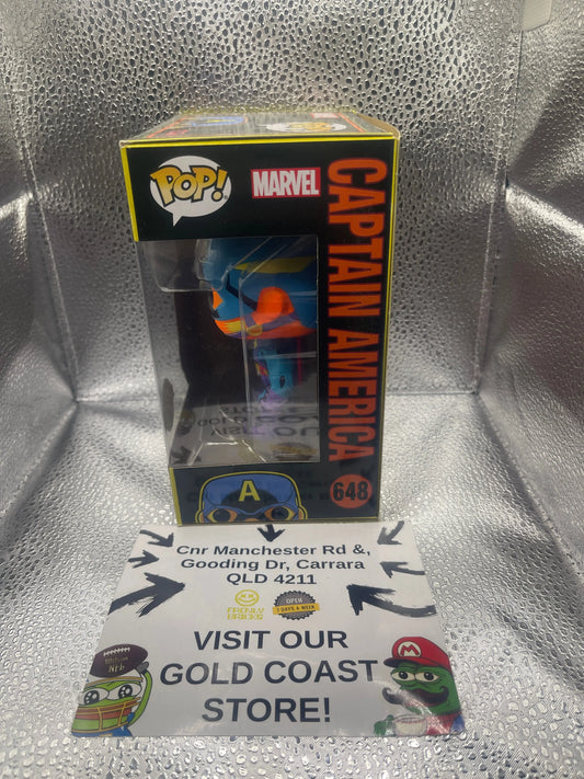 Pop Vinyl Figure - Marvel - Captain America - #648 FRENLY BRICKS - Open 7 Days
