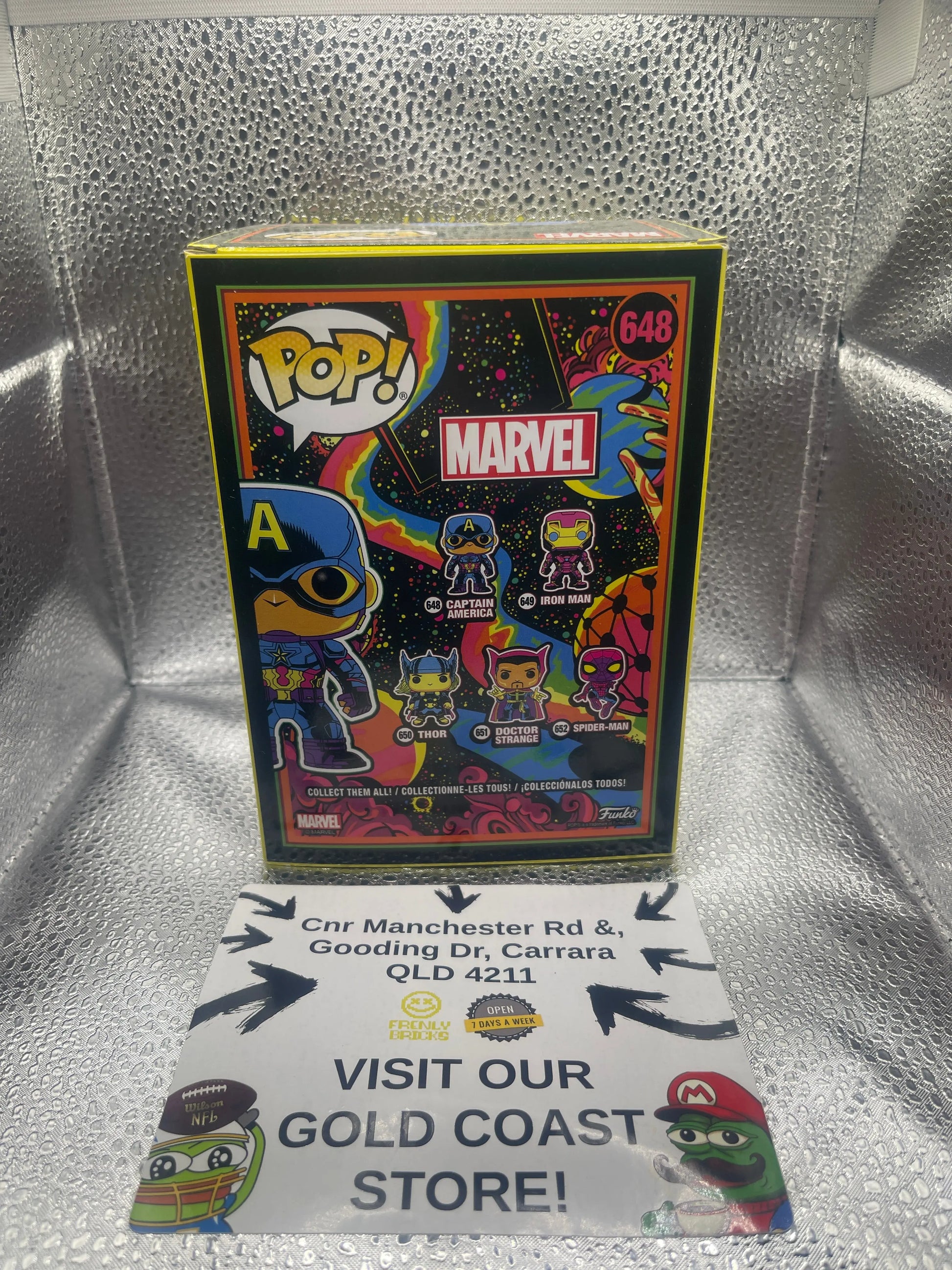 Pop Vinyl Figure - Marvel - Captain America - #648 FRENLY BRICKS - Open 7 Days