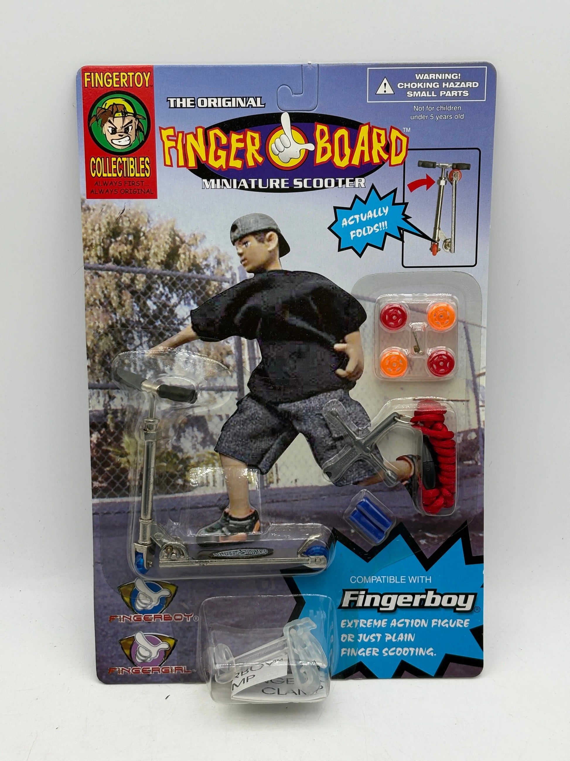 Vintage Finger Board Miniature Scooter Brand New Sealed (Red Rope) FRENLY BRICKS - Open 7 Days