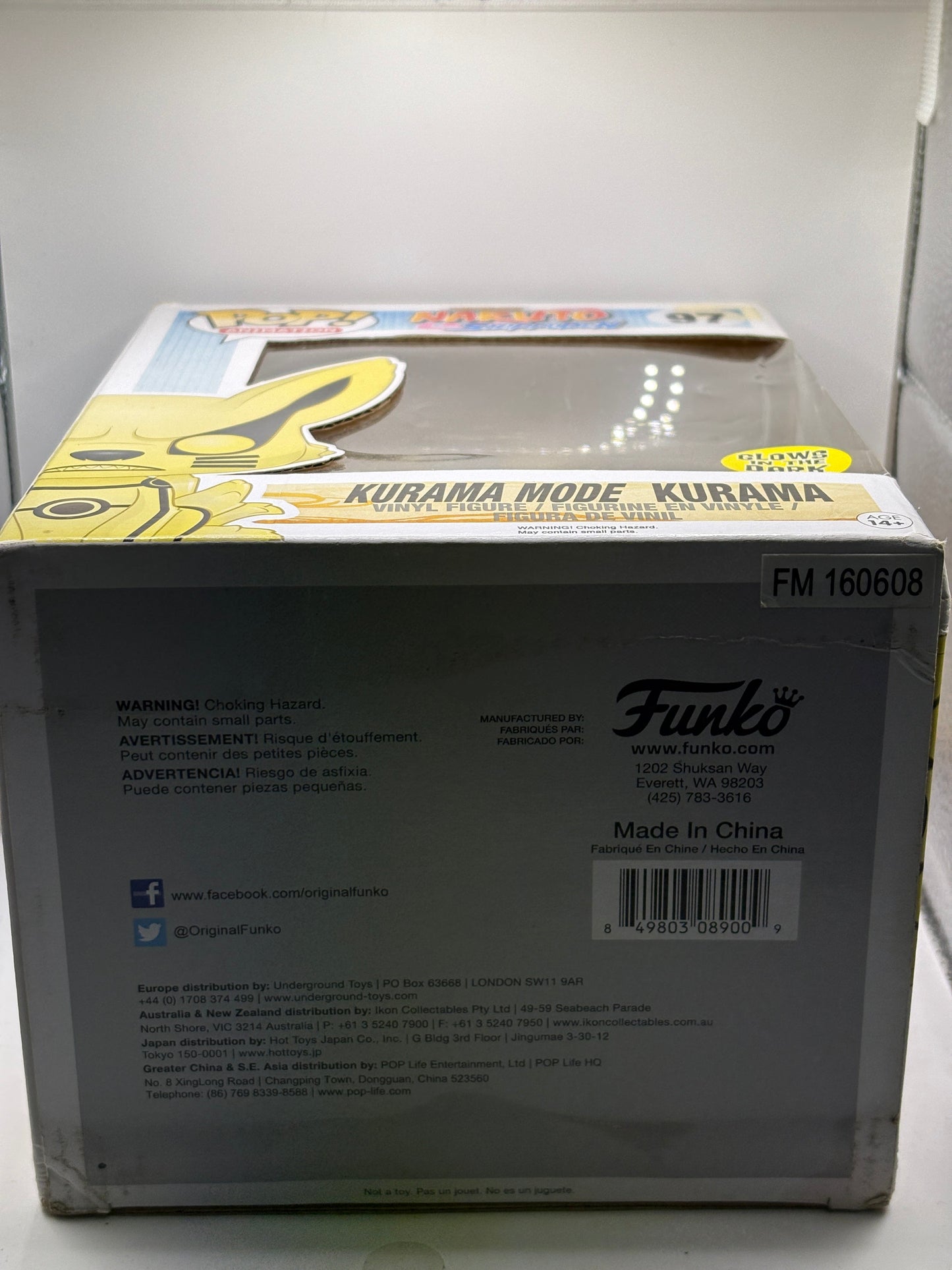 Funko POP! Animation Naruto Shippuden #97 Kurama Mode Kurama Glow *Box Damage FRENLY BRICKS - Open 7 Days