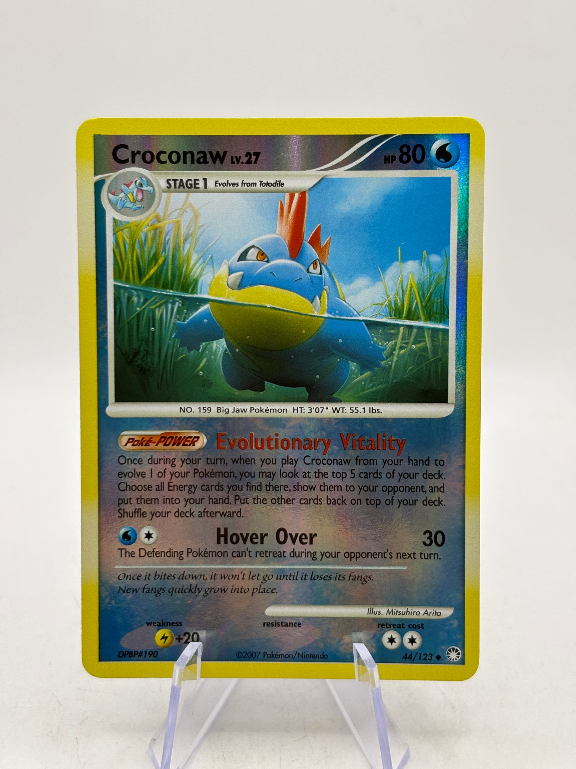 Pokemon TCG Mysterious Treasures - Croconaw 44/123 Uncommon Reverse Holo image 1