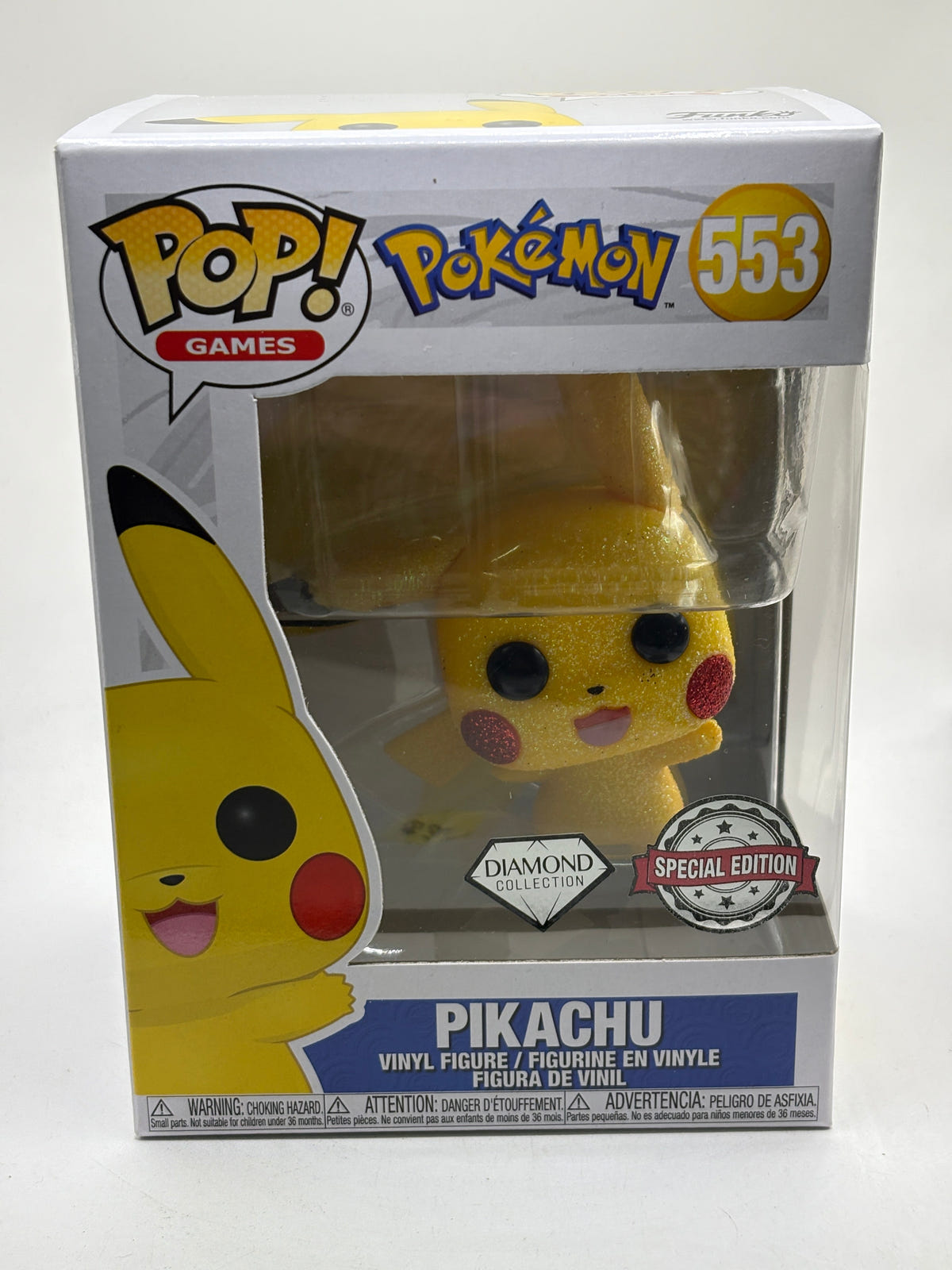 Funko POP! Games Pokemon #553 Pikachu Diamond Special Edition FRENLY BRICKS - Open 7 Days image 1