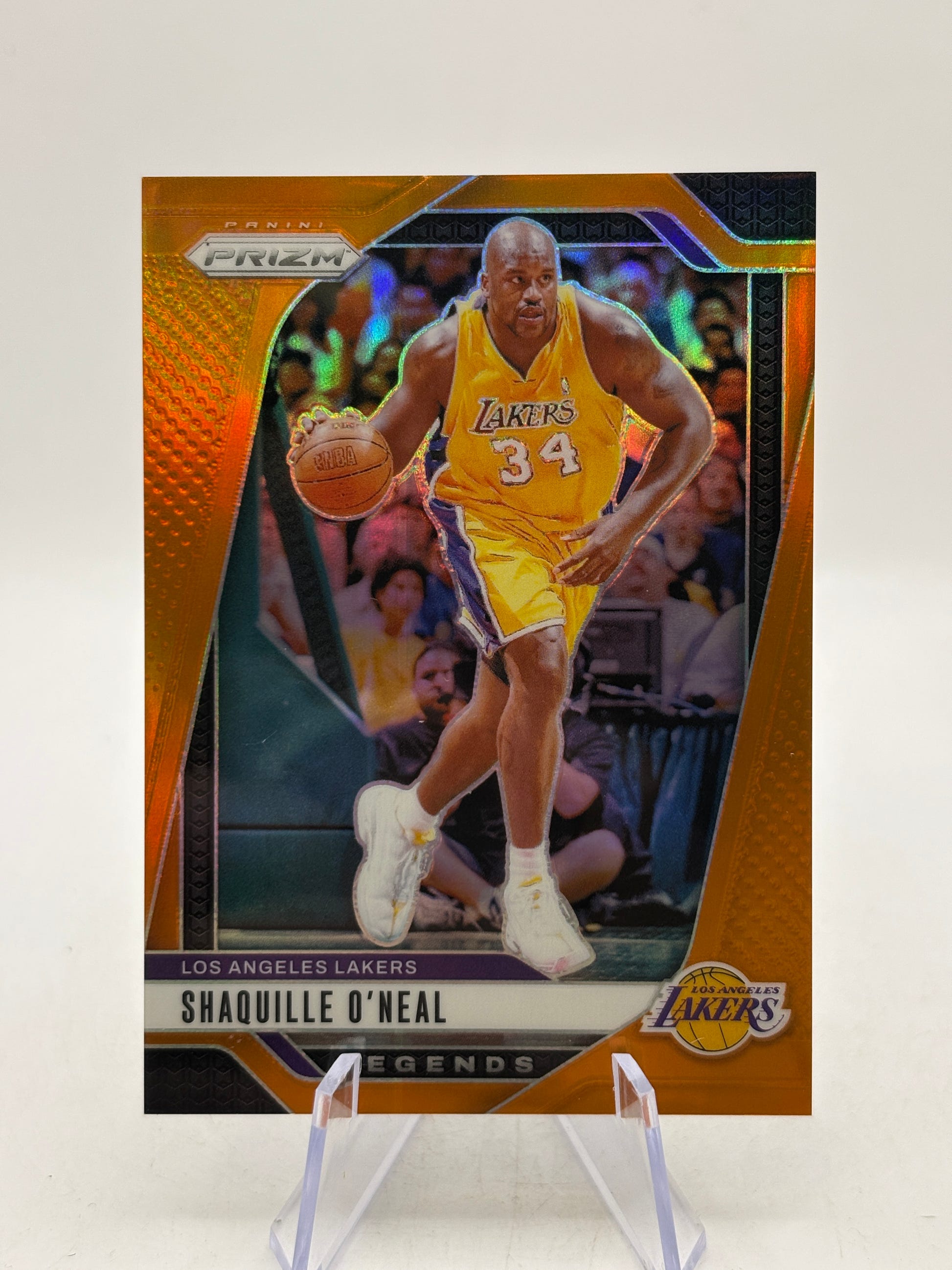 2024-25 Panini Prizm #290 Shaquille O’neal Orange Refractor 07/49 image 1