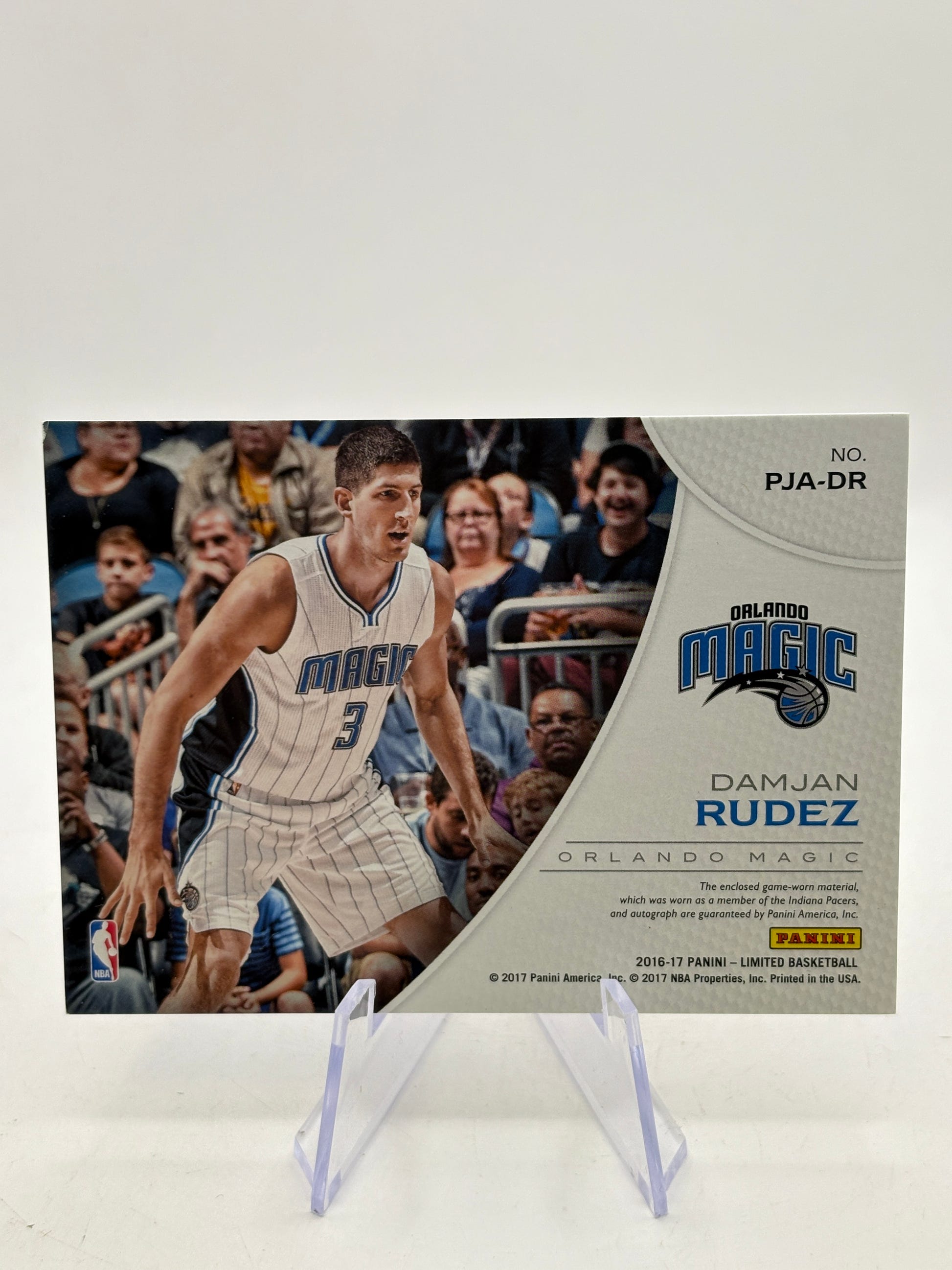 2016-17 Panini Limited Basketball #PJA-DR Damjan Rudez Phenoms Patch Auto /39 image 2