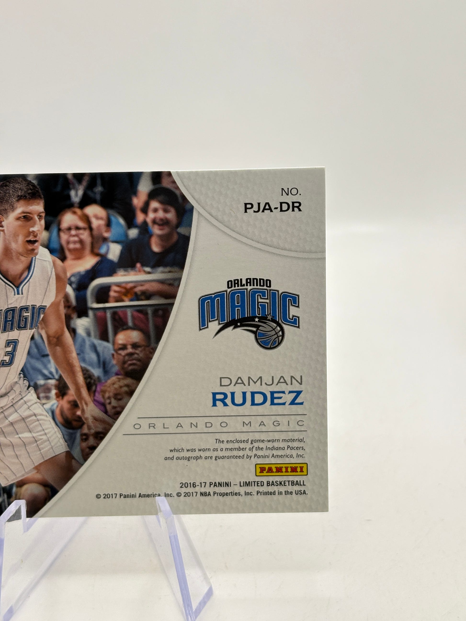 2016-17 Panini Limited Basketball #PJA-DR Damjan Rudez Phenoms Patch Auto /39 image 4
