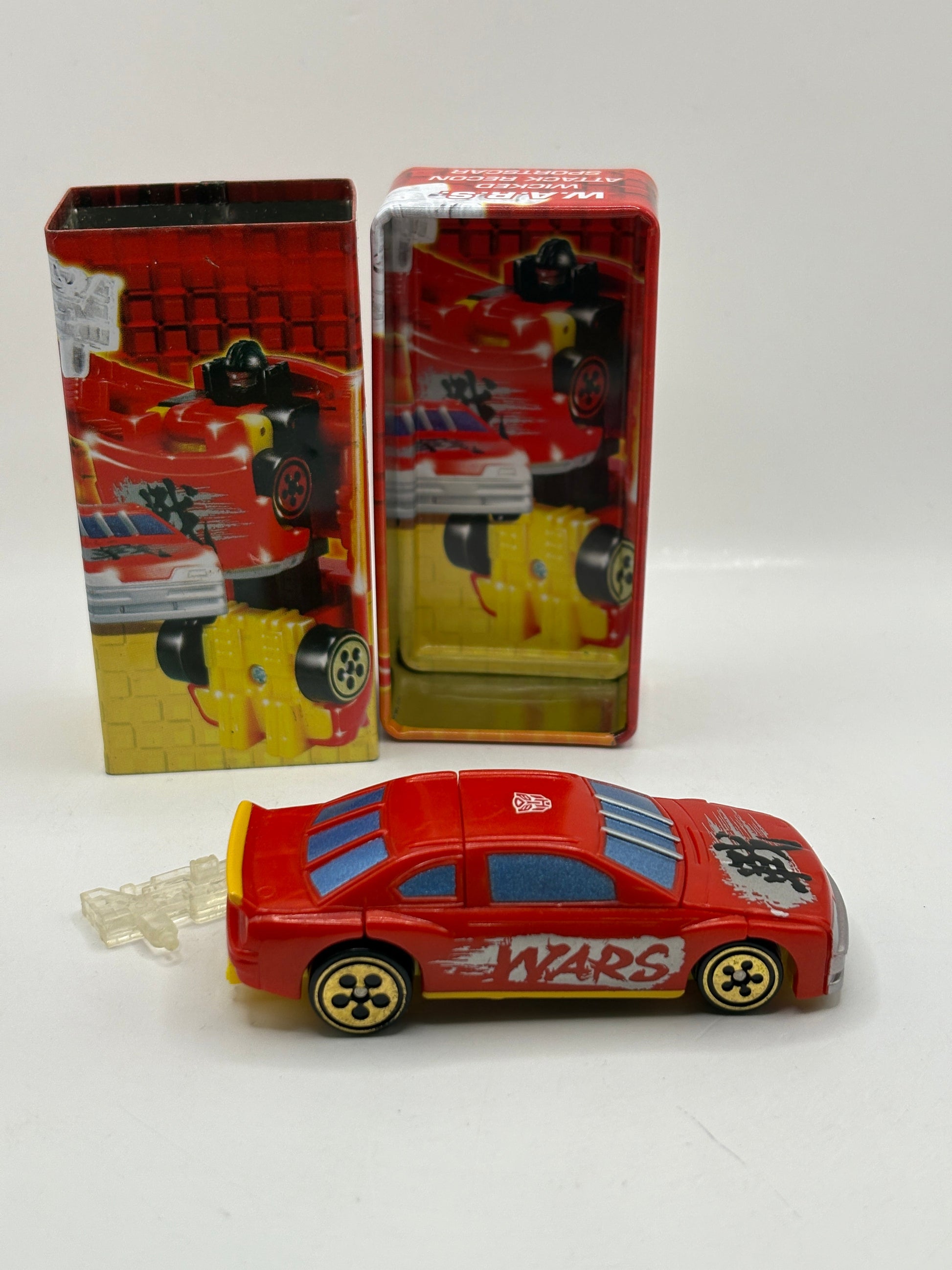 W.A.R.S. Tiny Tins 2003 Transformers RID Spy Changers Wicked Attack Recon Sports FRENLY BRICKS - Open 7 Days