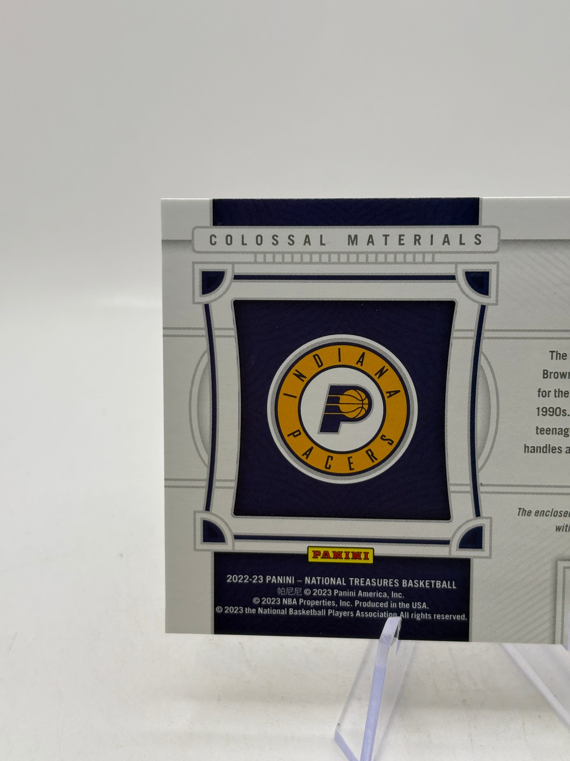 2022-23 Panini National Treasures #CR-PIB Kendall Brown Colossal Patch /99 image 3