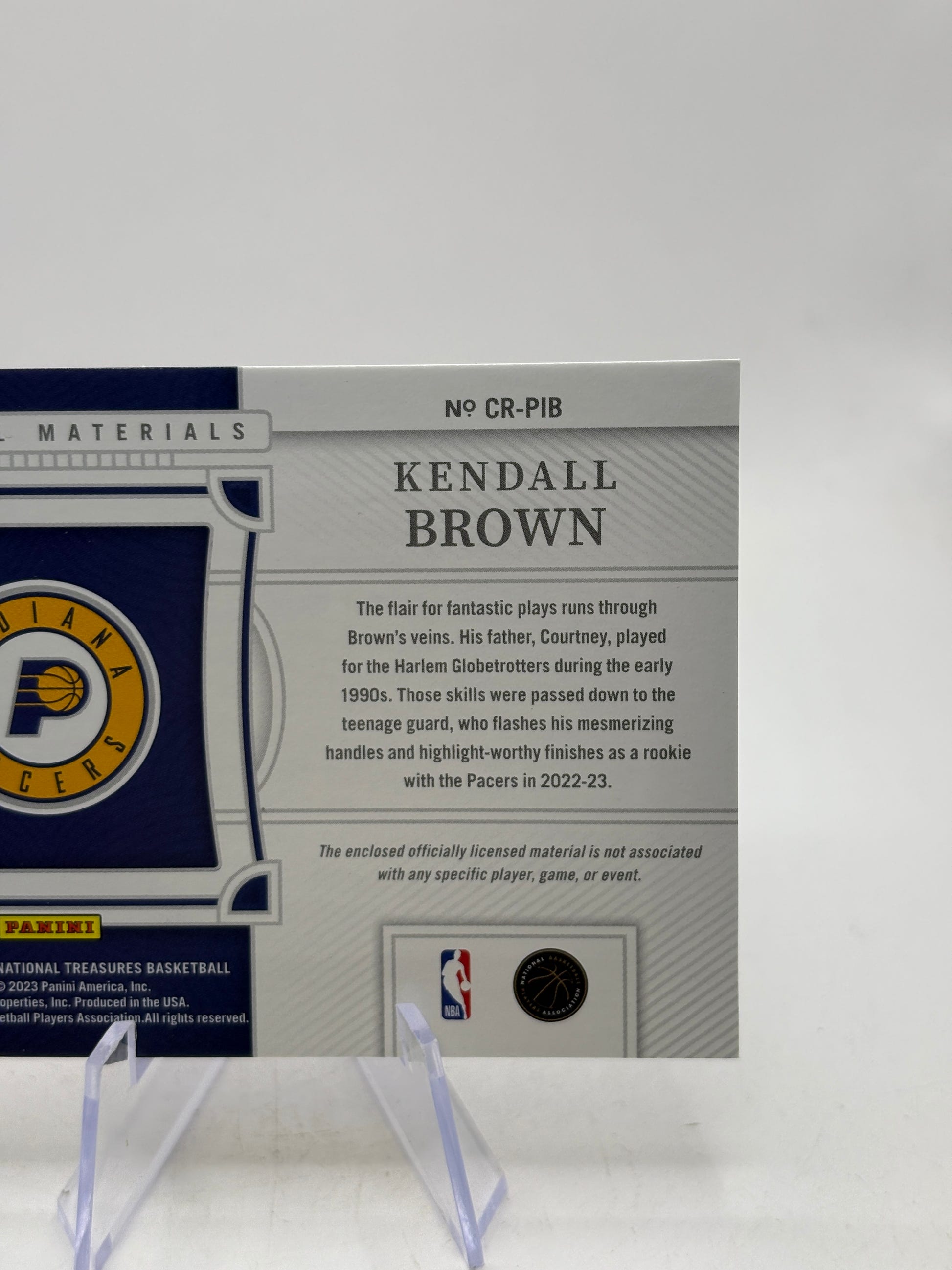 2022-23 Panini National Treasures #CR-PIB Kendall Brown Colossal Patch /99 image 4