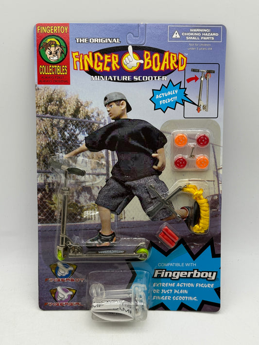 Vintage Finger Board Miniature Scooter Brand New Sealed (Yellow  Rope)