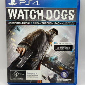 Sony Playstation 4 Watch Dogs Video Game with Manuals