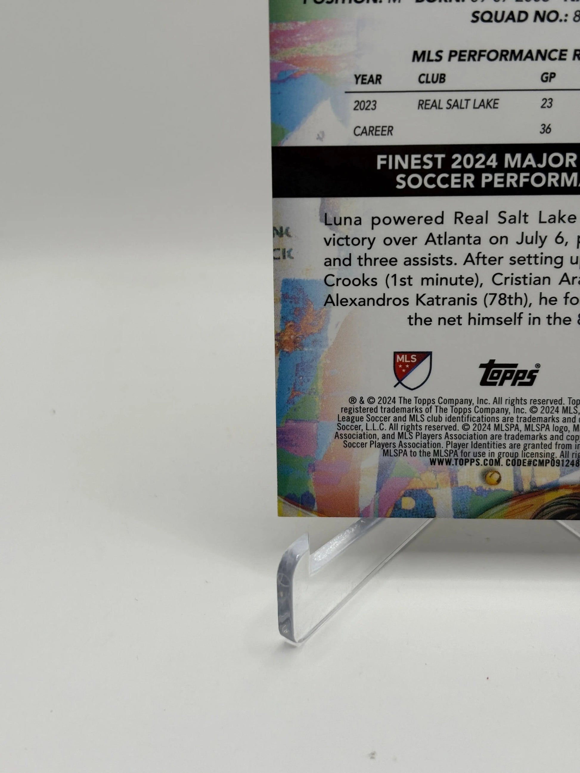 2024 Topps Finest MLS - Diego Luna /50 Gold FRENLY BRICKS - Open 7 Days