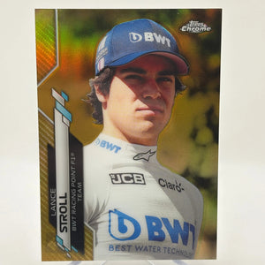 2020 Topps Chrome F1 - Lance Stroll 28/50 Gold Refractor FRENLY BRICKS - Open 7 Days