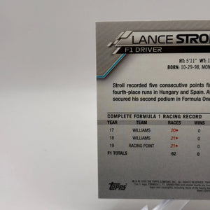 2020 Topps Chrome F1 - Lance Stroll 28/50 Gold Refractor FRENLY BRICKS - Open 7 Days