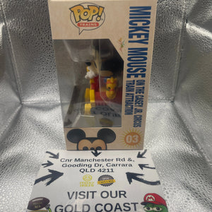 Disneyland 65th Anniversary Mickey Mouse Train Attraction 03 Vinyl Funko Pop! FRENLY BRICKS - Open 7 Days