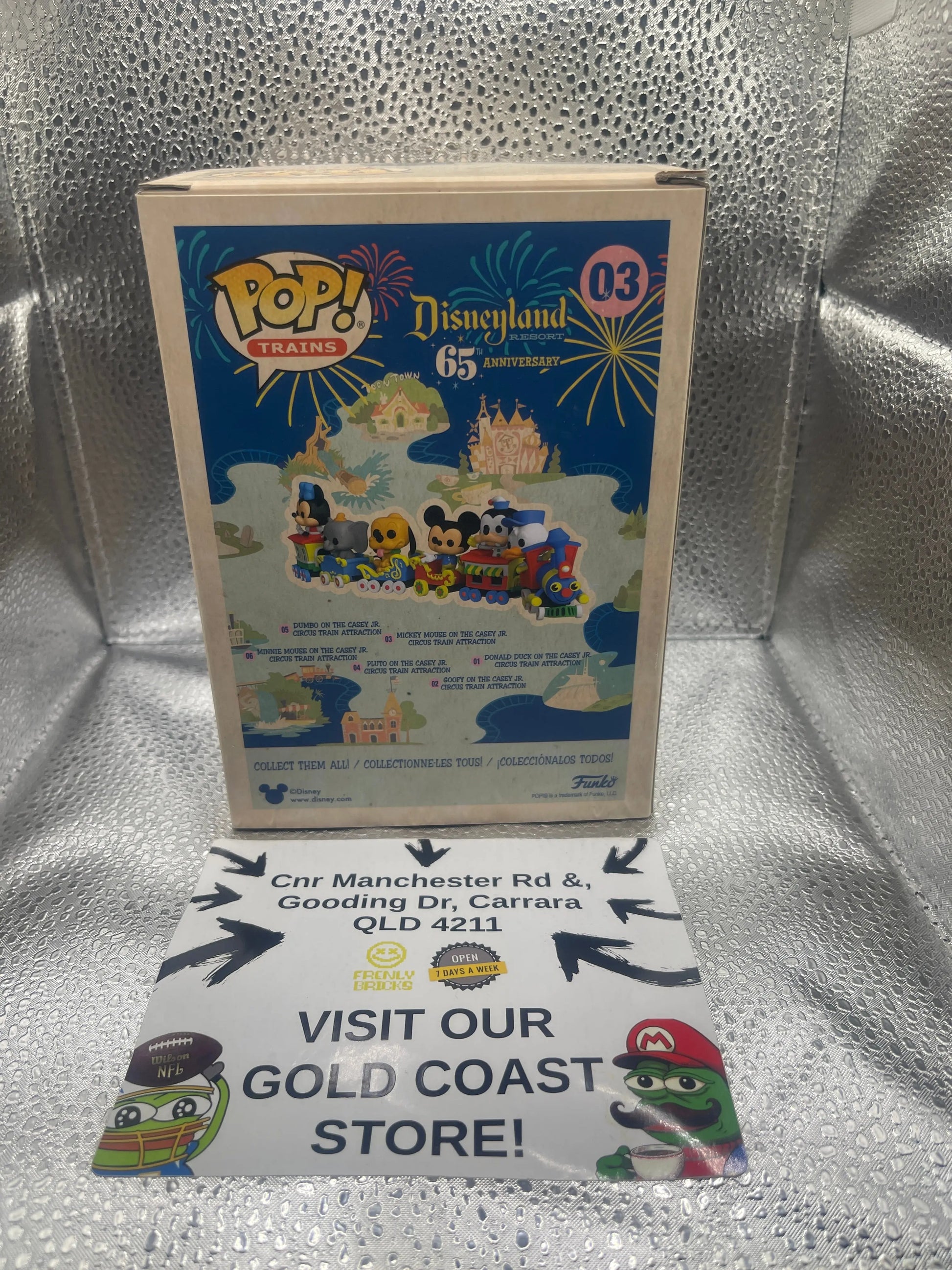 Disneyland 65th Anniversary Mickey Mouse Train Attraction 03 Vinyl Funko Pop! FRENLY BRICKS - Open 7 Days