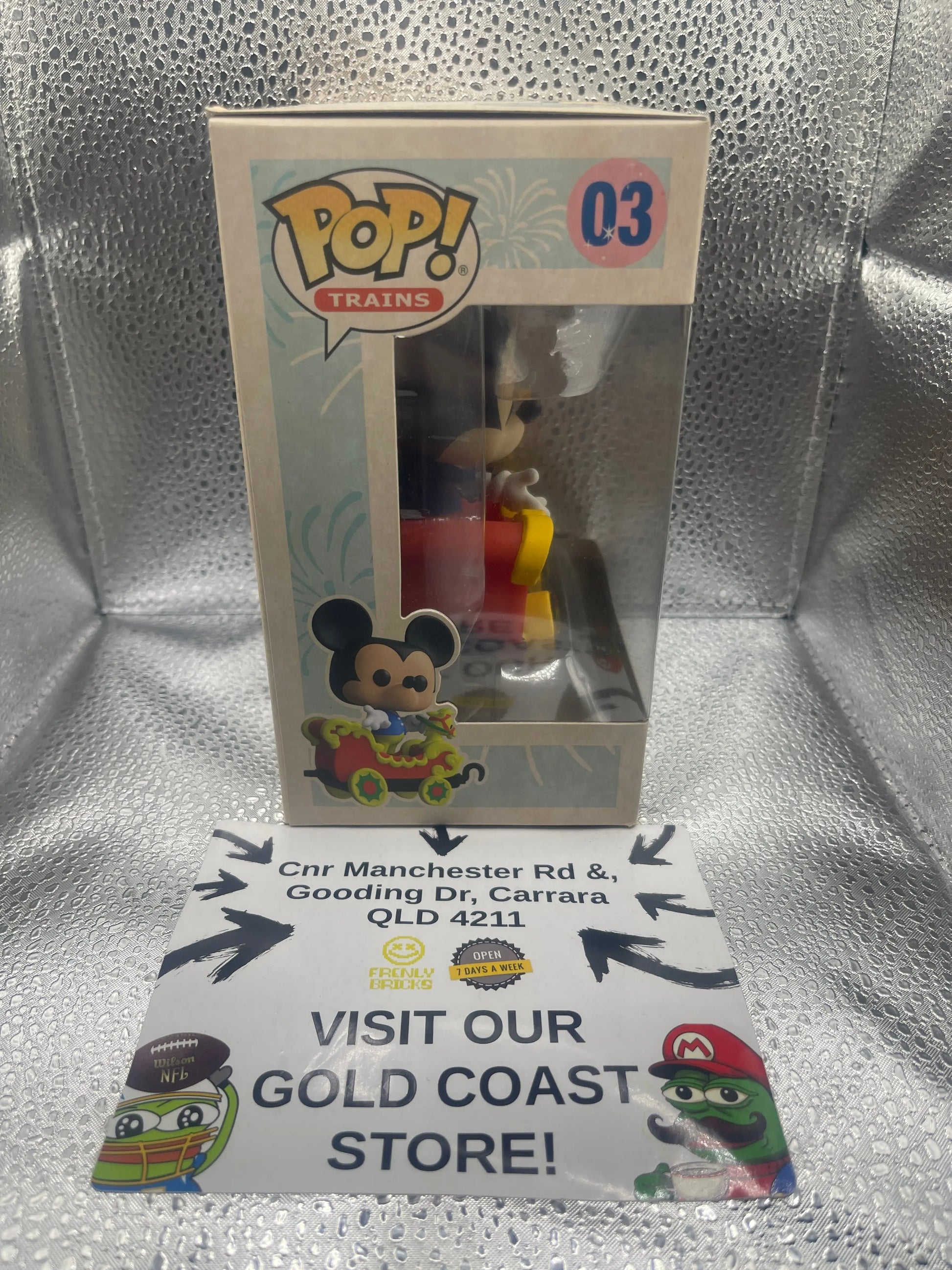 Disneyland 65th Anniversary Mickey Mouse Train Attraction 03 Vinyl Funko Pop! FRENLY BRICKS - Open 7 Days